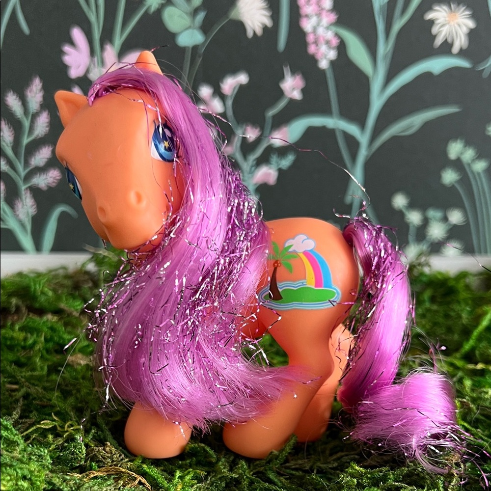 VINTAGE Hasbro My Little Pony figure G3 2002 Island Rainbow Y2K Tinsel Hair ✨ - Picture 3 of 15